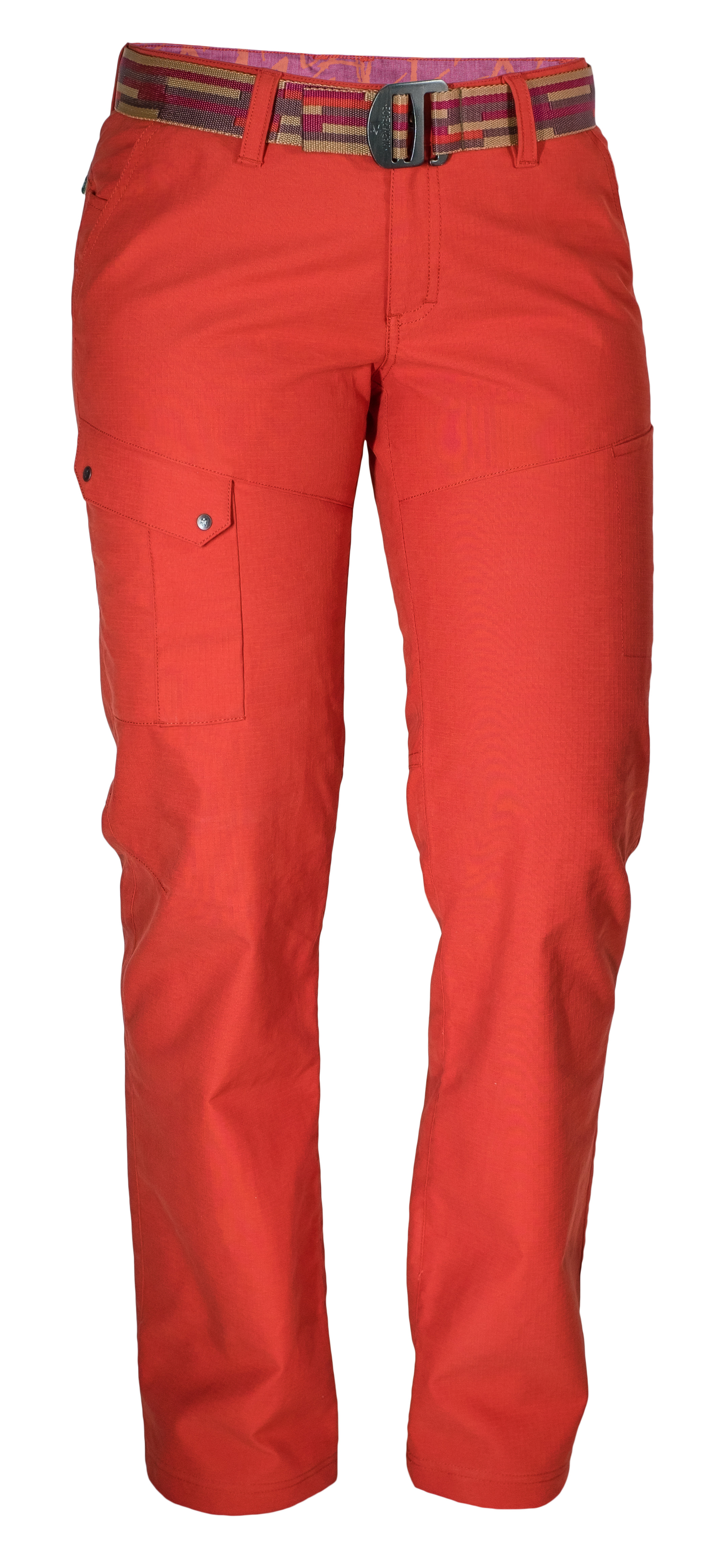 Dámské kalhoty Warmpeace Elkie neukončená délka Barva: Red, Velikost: L