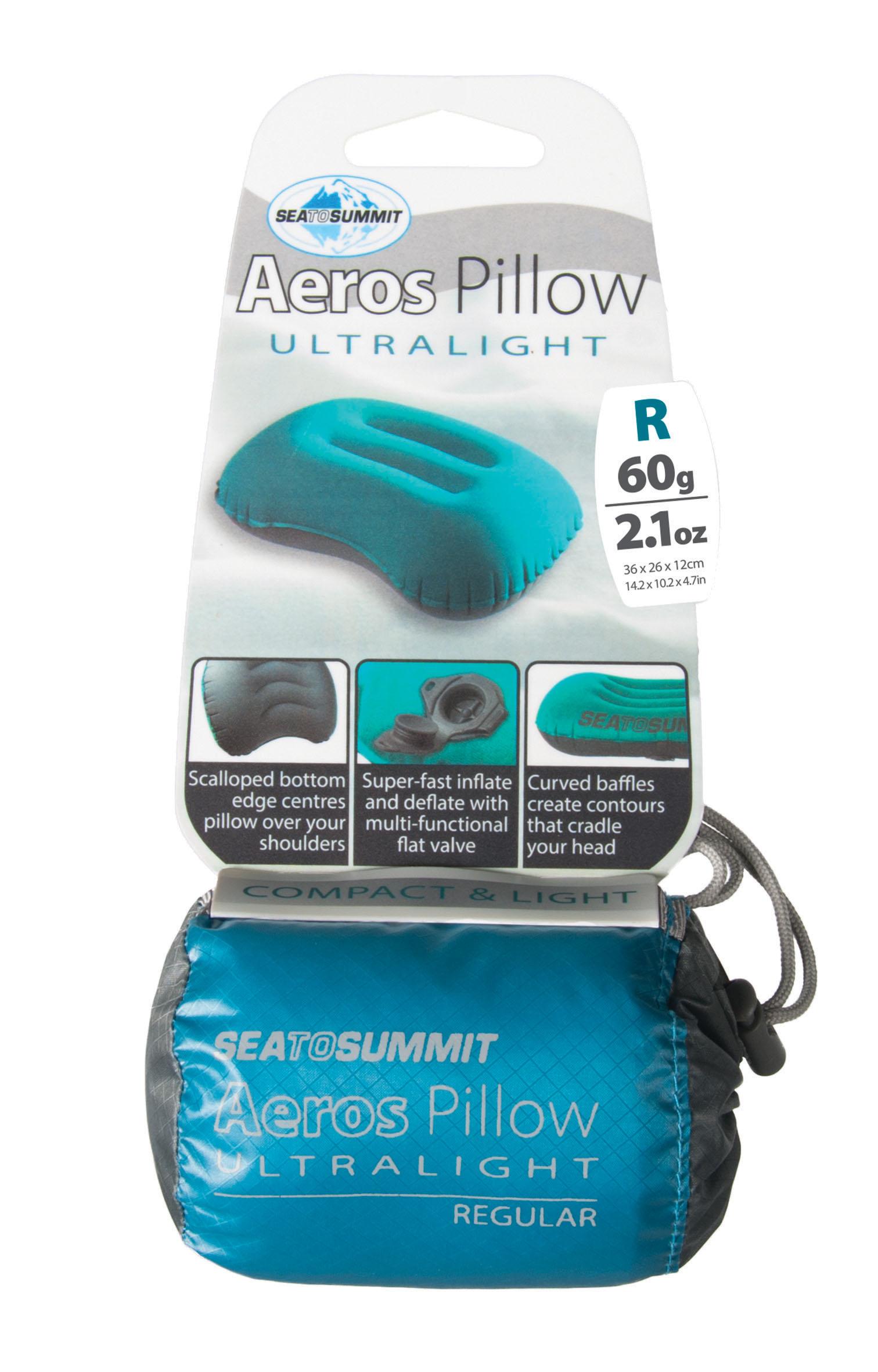 Nafukovací polštářek Sea To Summit Aeros Pillow Ultralight Regular Barva: Sea Foam