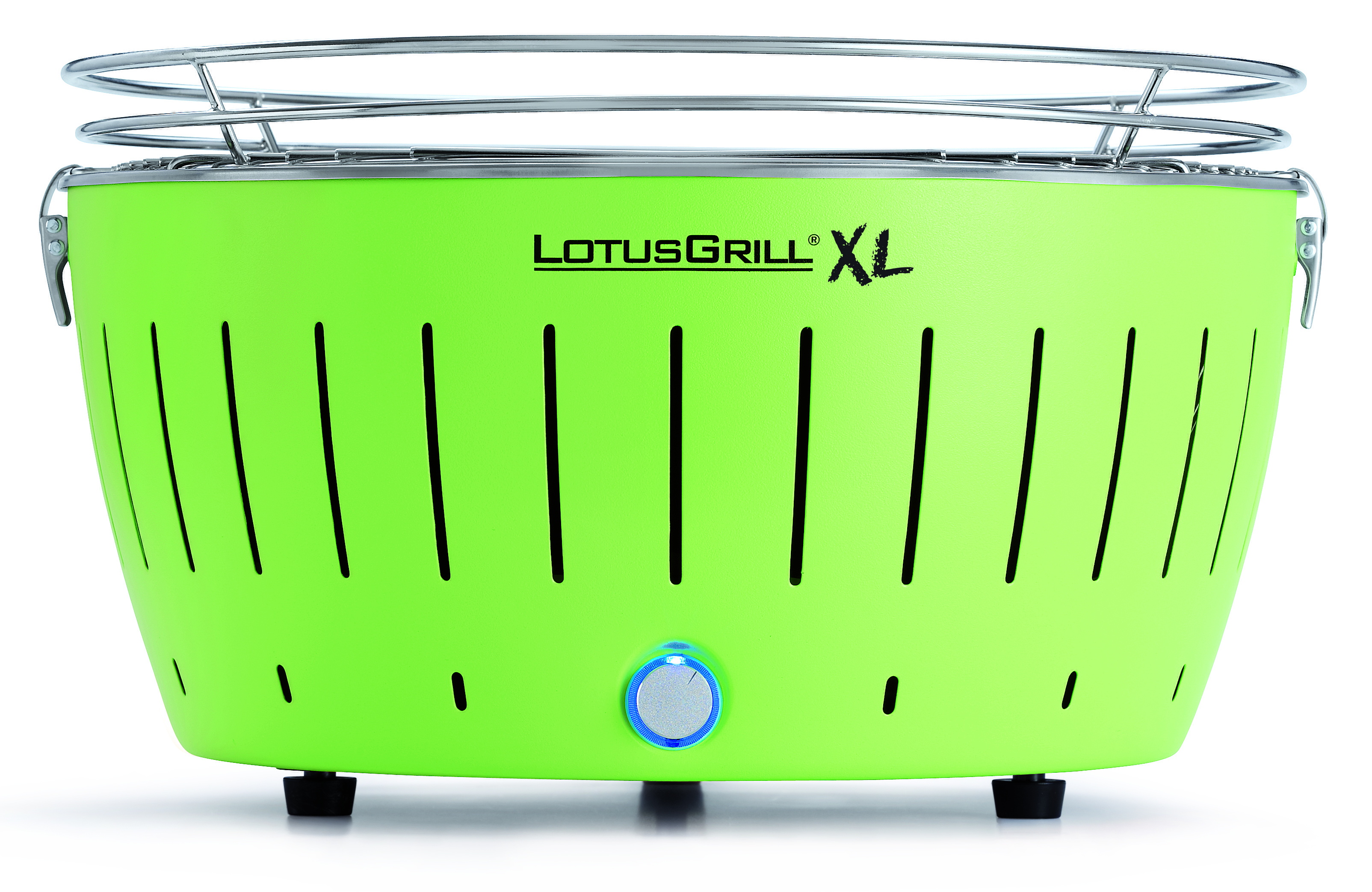 LotusGrill XL Lime Green + ZDARMA 1kg dřevěného uhlí LotusGrill + ZDARMA gelový podpalovač LotusGrill + ZDARMA grilovací kleště LotusGrill