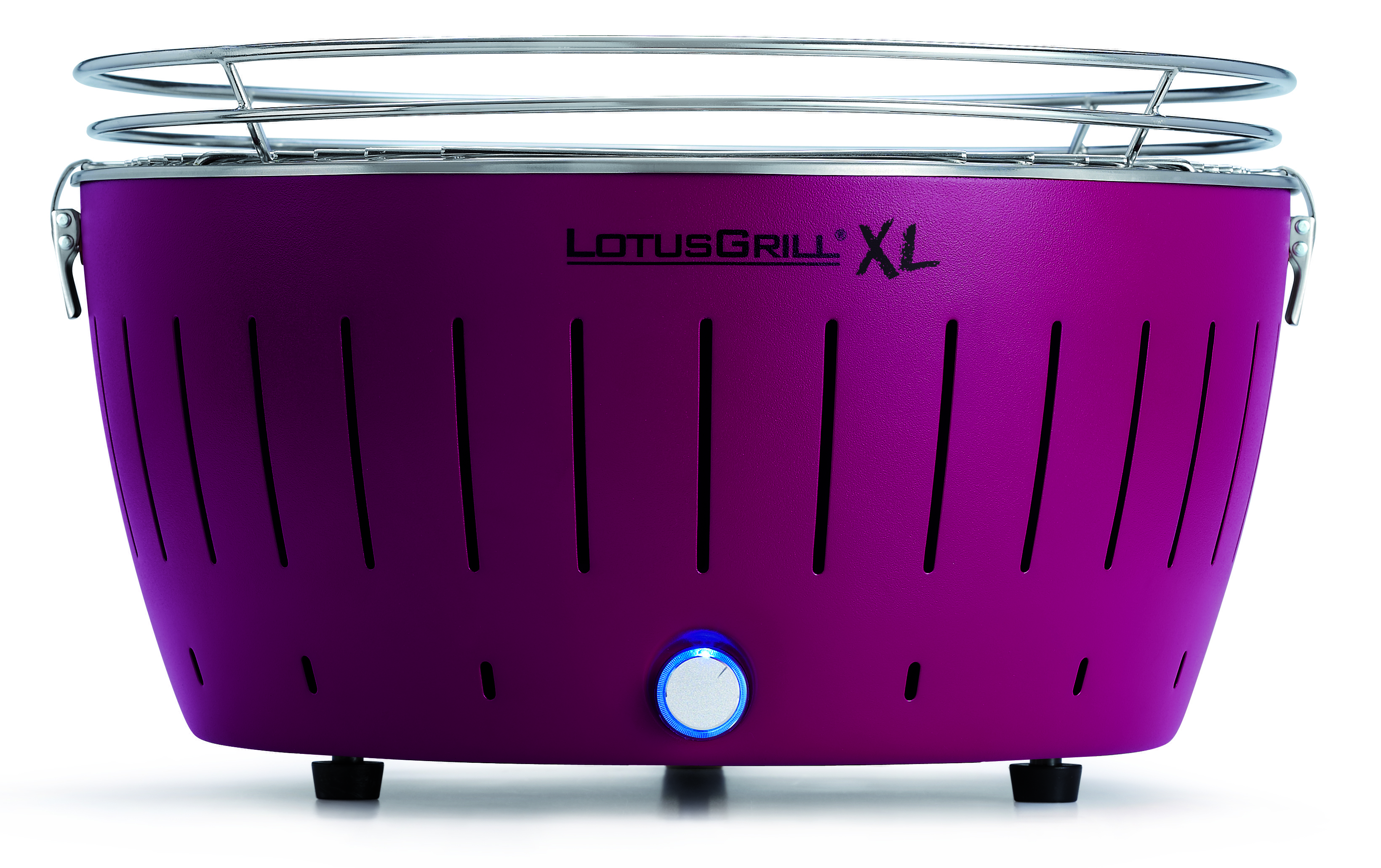 LotusGrill XL Plum Purple + ZDARMA 1kg dřevěného uhlí LotusGrill + ZDARMA gelový podpalovač LotusGrill + ZDARMA grilovací kleště LotusGrill