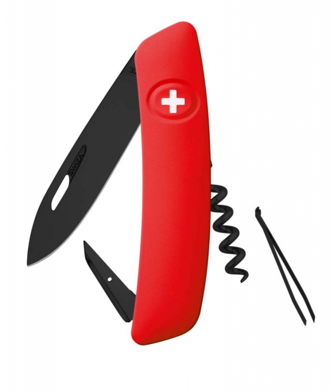 Swiza kapesní nůž D01 Allblack Standard red