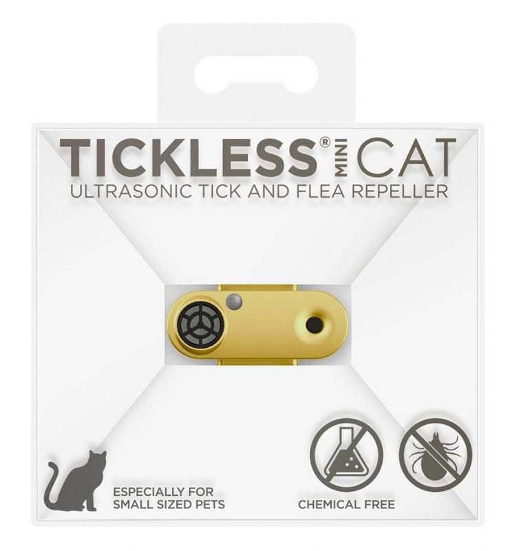 Tickless ultrazvukový odpuzovač klíšťat Mini Cat gold