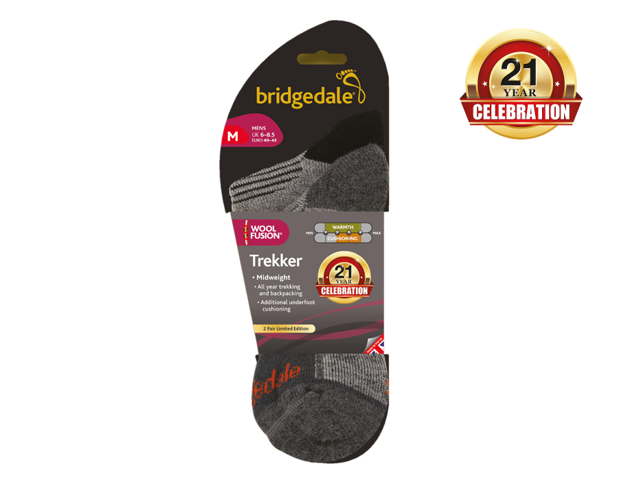 Bridgedale Trekker 21st Year Twinpack black/grey/816 S ponožky