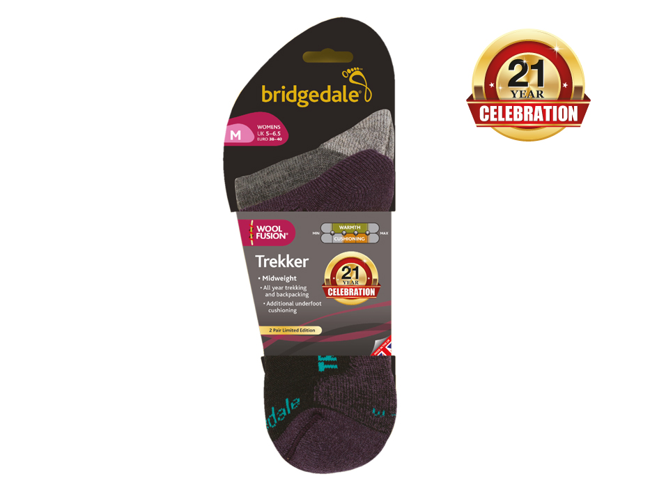 Bridgedale Trekker 21st Year Twinpack Women's silver/black/852 S ponožky