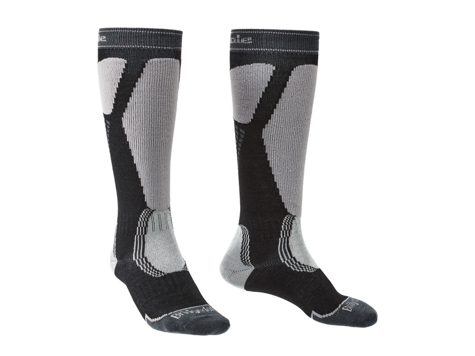 Bridgedale Ski Easy On black/light grey/035 S ponožky
