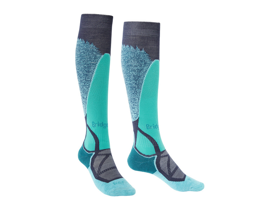 Bridgedale Ski Midweight Women's dark denim/aqua/212 L ponožky