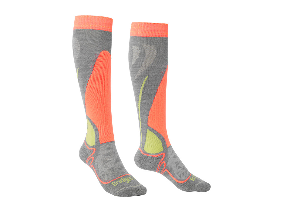Bridgedale Ski Junior Racer grey/neon/323 M ponožky