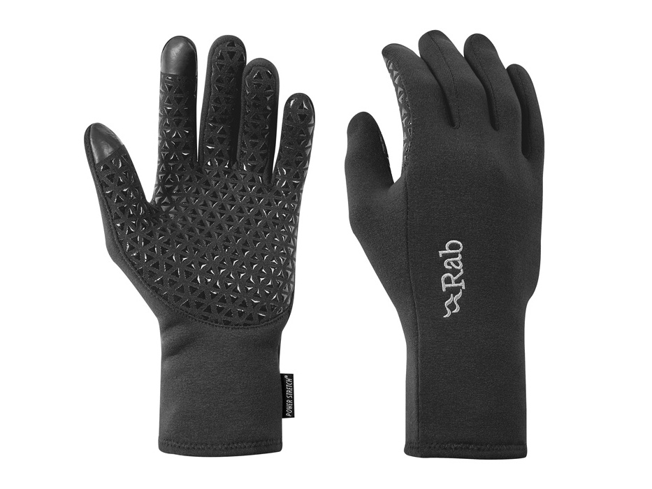 Rab Power Stretch Contact Grip Glove black/BL L rukavice