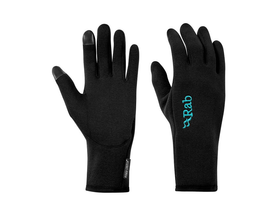 Rab Power Stretch Contact Glove Women's black/BL M rukavice