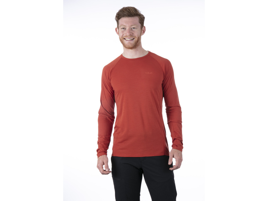 Rab Forge LS Tee red clay/RP L triko