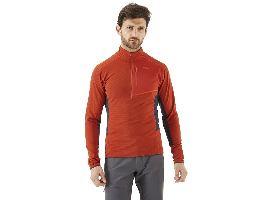Rab Syncrino Light Pull-On red clay/RCY XL mikina
