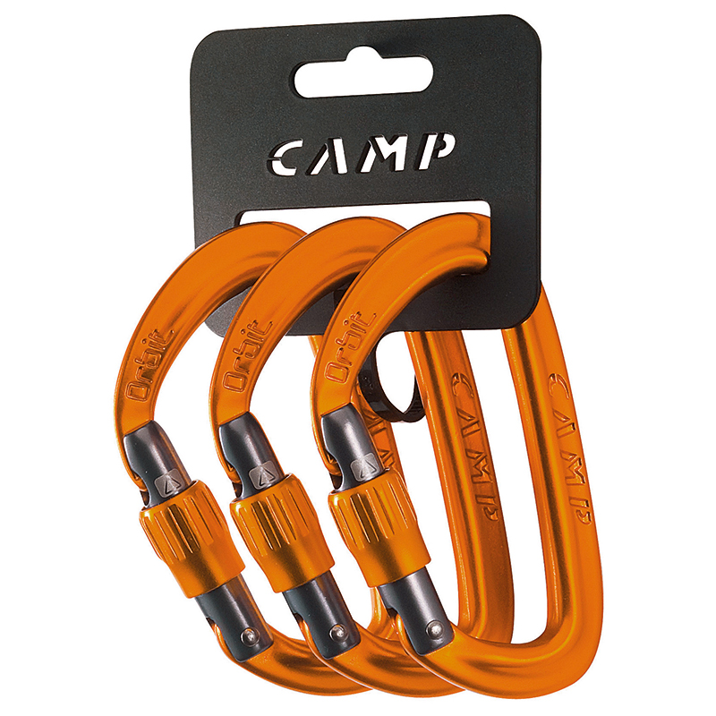 Sada karabin Camp Orbit Lock 3 Pack Orange