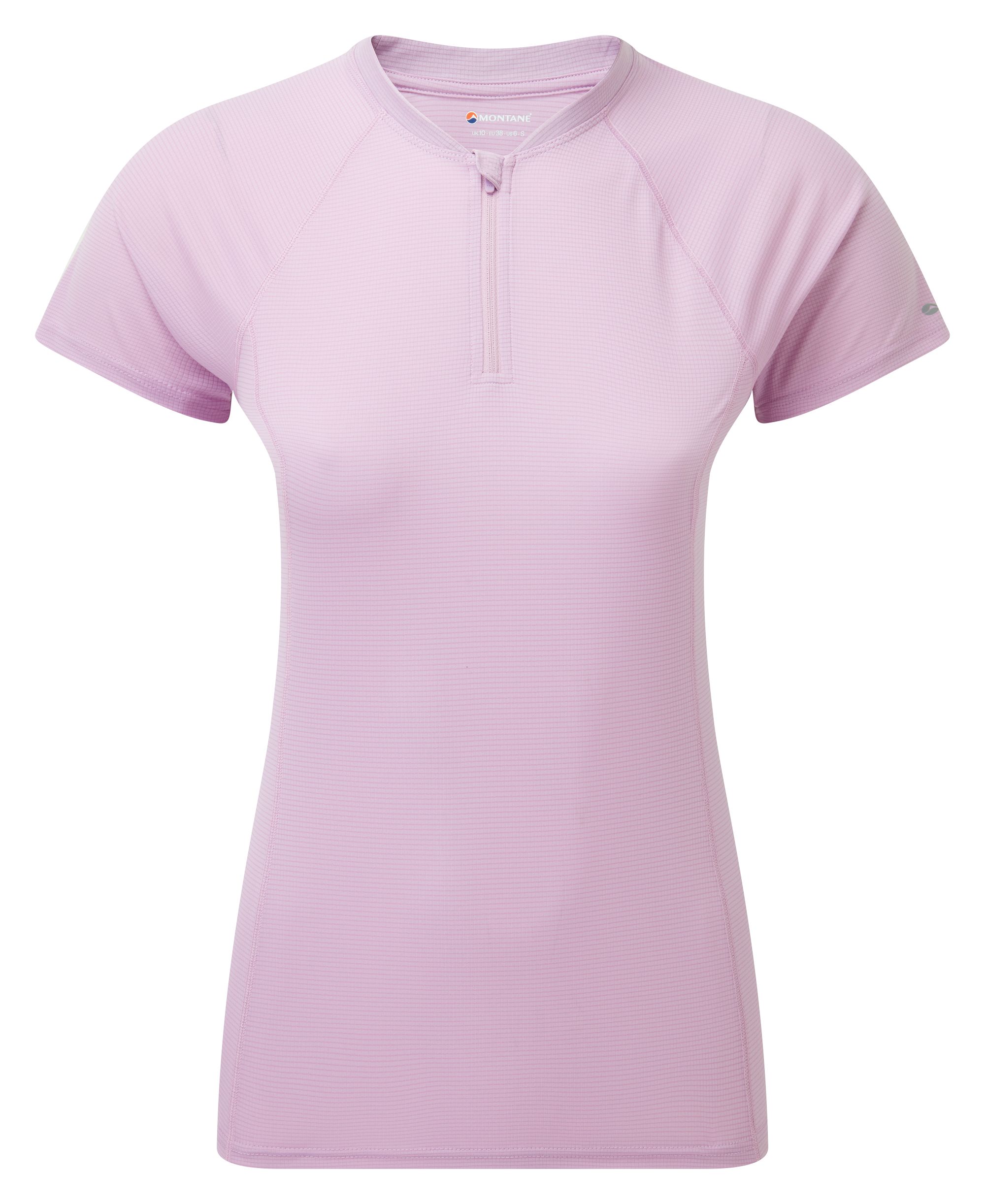 Montane FEM DART NANO ZIP T-SHIRT-ALLIUM-UK10/S dámské triko lila