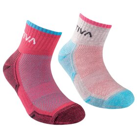 Ponožky La Sportiva Kids Running Socks Malibu Blue/Hibiscus M