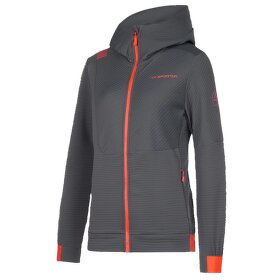 Mikina La Sportiva Mood Hoody W Carbon/Cherry Tomato S