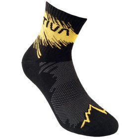Ponožky La Sportiva Trail Running Socks Black/Yellow_999100 S