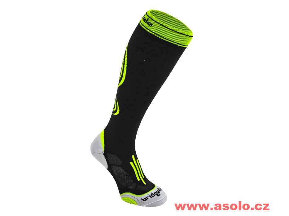 Kompresní ponožky Bridgedale Compression Active Velikost: S, Barva: Black / Fluro
