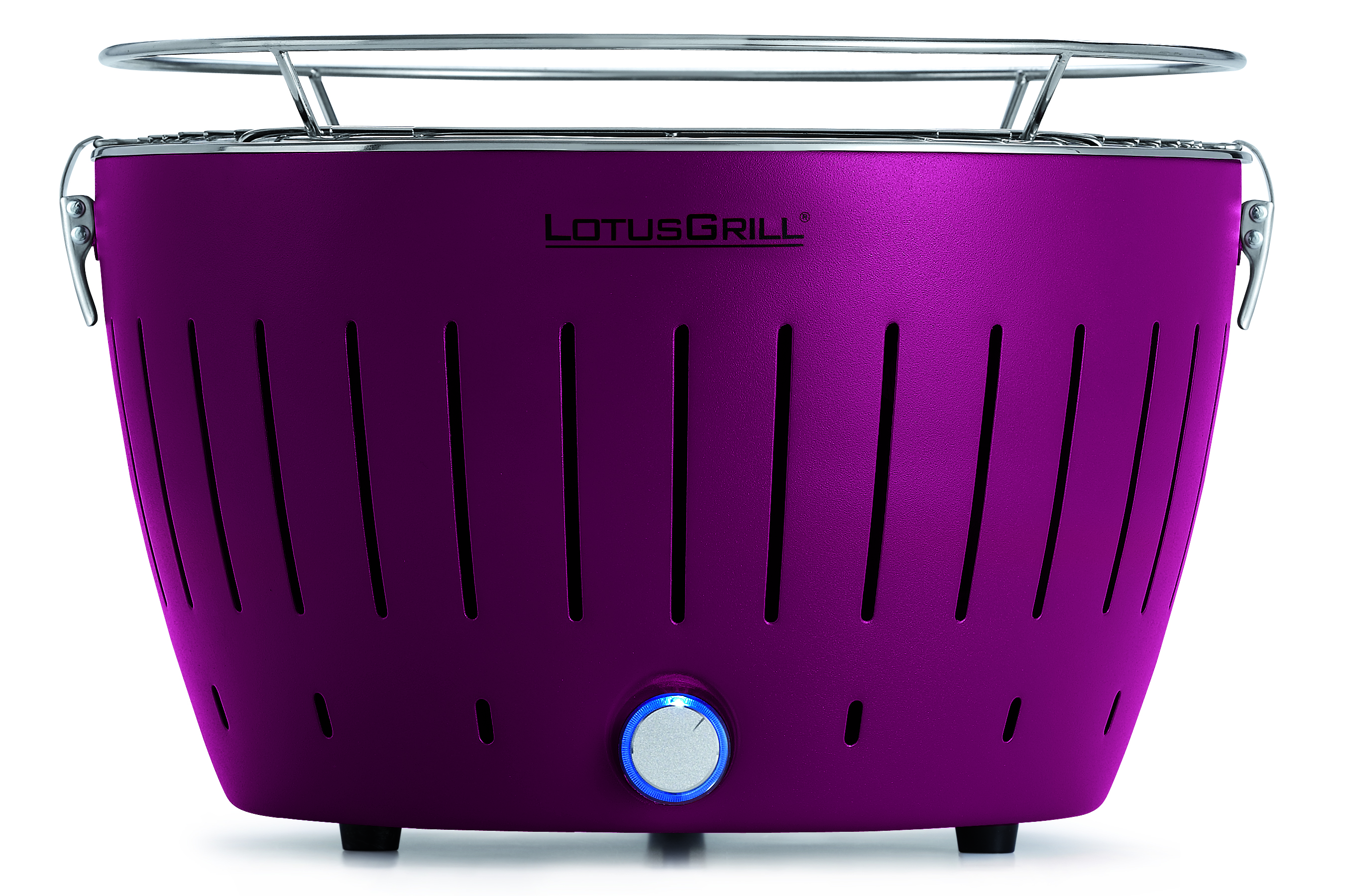 LotusGrill Plum Purple + ZDARMA 1kg dřevěného uhlí LotusGrill + ZDARMA gelový podpalovač LotusGrill