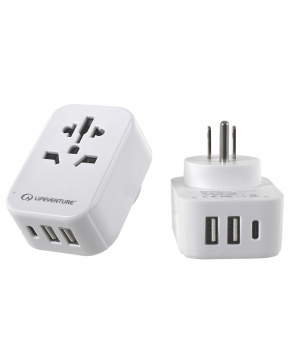 Cestovní Adaptér Lifeventure World to US Travel Adaptor with USB (& USB C) Cestovní Adaptér Lifeventure World to US Travel Adaptor with USB (& USB C)