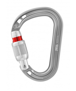 Petzl ROCHA SCREW LOCK LIGHT GRAY šroubovací karabina šedá
