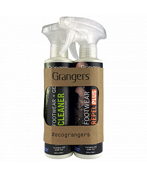 Sada Grangers Footwear Repel Plus + Footwear- Gear Cleaner 2x275 ml_OWP Sada Grangers Footwear Repel Plus + Footwear- Gear Cleaner 2x275 ml_OWP