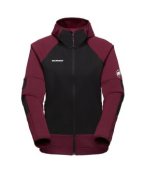 Mikina Mammut Massone ML Hooded Jacket Women 3808 vin-black