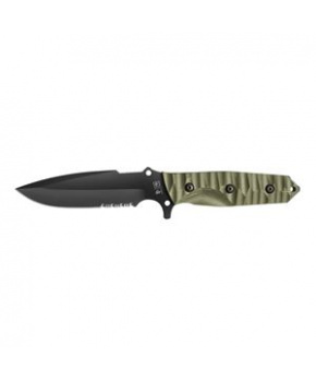 MARAUDEUR SURVIVAL KNIFE G10 ARMY GREEN HANDLE / SERRATED BLADE + KYDEX SHEATH