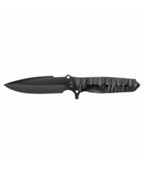 MARAUDEUR SURVIVAL KNIFE G10 BLACK HANDLE / SMOOTH BLADE + KYDEX SHEATH