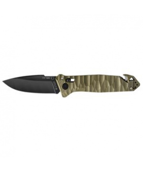 CAC S200 FRENCH ARMY KNIFE TEXTURED PA6 FV ARMY GREEN HANDLE