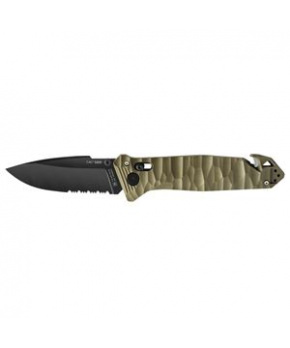 CAC S200 FRENCH ARMY KNIFE TEXTURED PA6 FV ARMY GREEN HANDLE