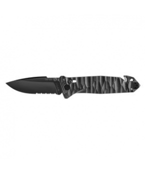 CAC S200 FRENCH ARMY KNIFE TEXTURED PA6 FV BLACK HANDLE
