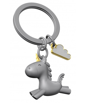 MTM Klíčenka Létající jednorožec s mráčkem matový