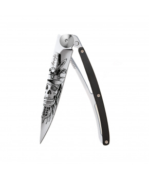 Kapesní nůž Deejo 1AB103 Tattoo Mirror 37g ebony wood Dandy Skull Kapesní nůž Deejo 1AB103 Tattoo Mirror 37g ebony wood Dandy Skull