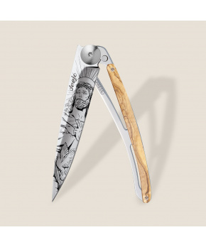 Kapesní nůž Deejo 1AB110 Tattoo Mirror 37g olive wood Jesus Kapesní nůž Deejo 1AB110 Tattoo Mirror 37g olive wood Jesus