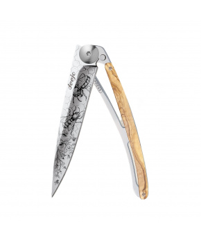 Kapesní nůž Deejo 1AB111 Tattoo Mirror 37g olive wood Bees Kapesní nůž Deejo 1AB111 Tattoo Mirror 37g olive wood Bees