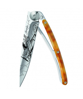 Kapesní nůž Deejo 1AC100 Tattoo Mirror 37g turtle shell Aviation Kapesní nůž Deejo 1AC100 Tattoo Mirror 37g turtle shell Aviation