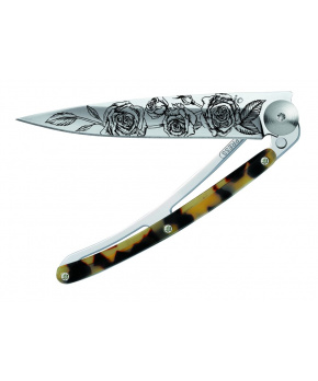 Kapesní nůž Deejo 1AC105 Tattoo Mirror 37g dark turtle Roses Kapesní nůž Deejo 1AC105 Tattoo Mirror 37g dark turtle Roses