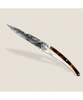 Kapesní nůž Deejo 1AC106 Tattoo Mirror 37g ambered turtle Celtic Kapesní nůž Deejo 1AC106 Tattoo Mirror 37g ambered turtle Celtic