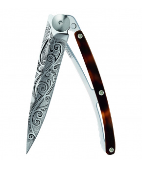 Kapesní nůž Deejo 1AC108 Tattoo Mirror 37g ambered turtle Pacific