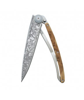 Kapesní nůž Deejo 1CB014 Tattoo 37g  juniper wood Art nouveau