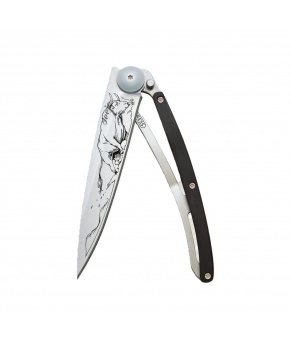 Kapesní nůž Deejo 1CB072 Tattoo 37g ebony wood Bull