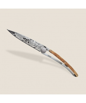 Kapesní nůž Deejo 1CB086 Tattoo 37g juniper wood Carp