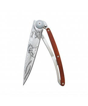 Kapesní nůž Deejo 1CB090 Tattoo 37g coralwood Cock-a-doodle-doo