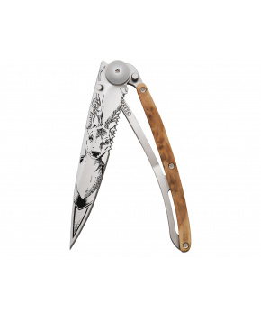 Kapesní nůž Deejo 1CB546 Tattoo Serration 37g juniper wood Deer