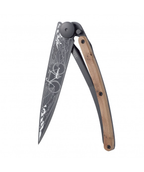 Kapesní nůž Deejo 1GB103 Tattoo Black 37g juniper wood Bicycle