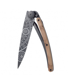 Kapesní nůž Deejo 1GB113 Tattoo Black 37g juniper wood Esoteric