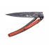 Kapesní nůž Deejo 1GB156 Tattoo Black 37g red beech Bull