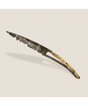 Kapesní nůž Deejo 1GM028 Tattoo Black 37g brown camo Huntig Day Kapesní nůž Deejo 1GM028 Tattoo Black 37g brown camo Huntig Day