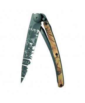 Kapesní nůž Deejo 1GM028 Tattoo Black 37g brown camo Huntig Day Kapesní nůž Deejo 1GM028 Tattoo Black 37g brown camo Huntig Day