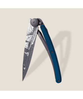 Kapesní nůž Deejo 1GM041 Tattoo Aluminium 37g aluminium blue Sailing Kapesní nůž Deejo 1GM041 Tattoo Aluminium 37g aluminium blue Sailing